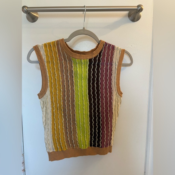 Eva Franco Striped Knit Top - Picture 1 of 5